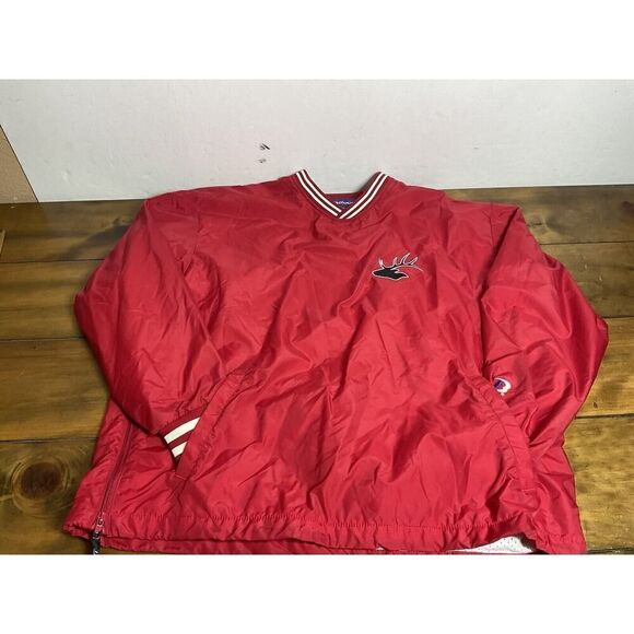 Boathouse Sports Mens Medium Red White Deer Hunting Windbreaker Jacket - Picture 7 of 12